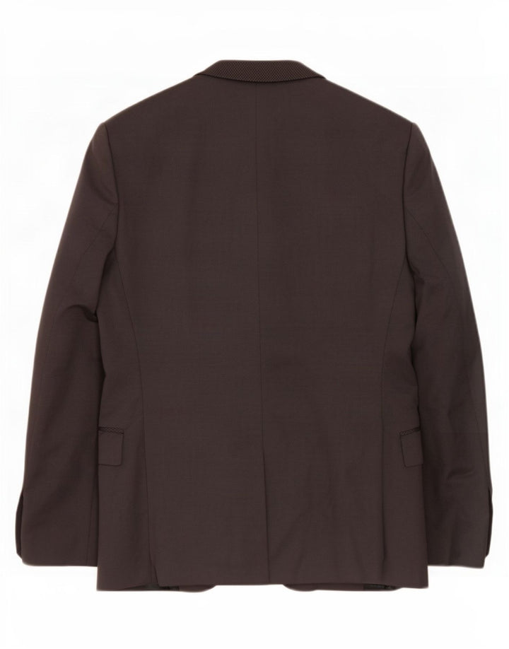 Zara Herren-Blazer mit 2 Knöpfen, EU 44, XS, graue Baumwolle