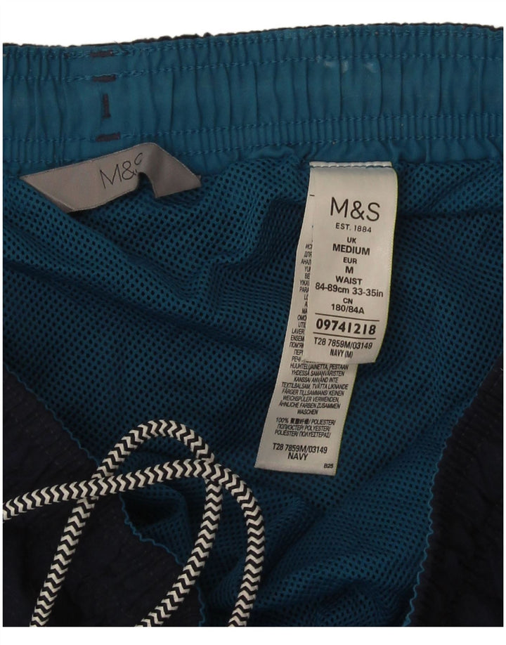Marks & Spencer Herren-Badeshorts, mittelgroß, marineblau, Polyester