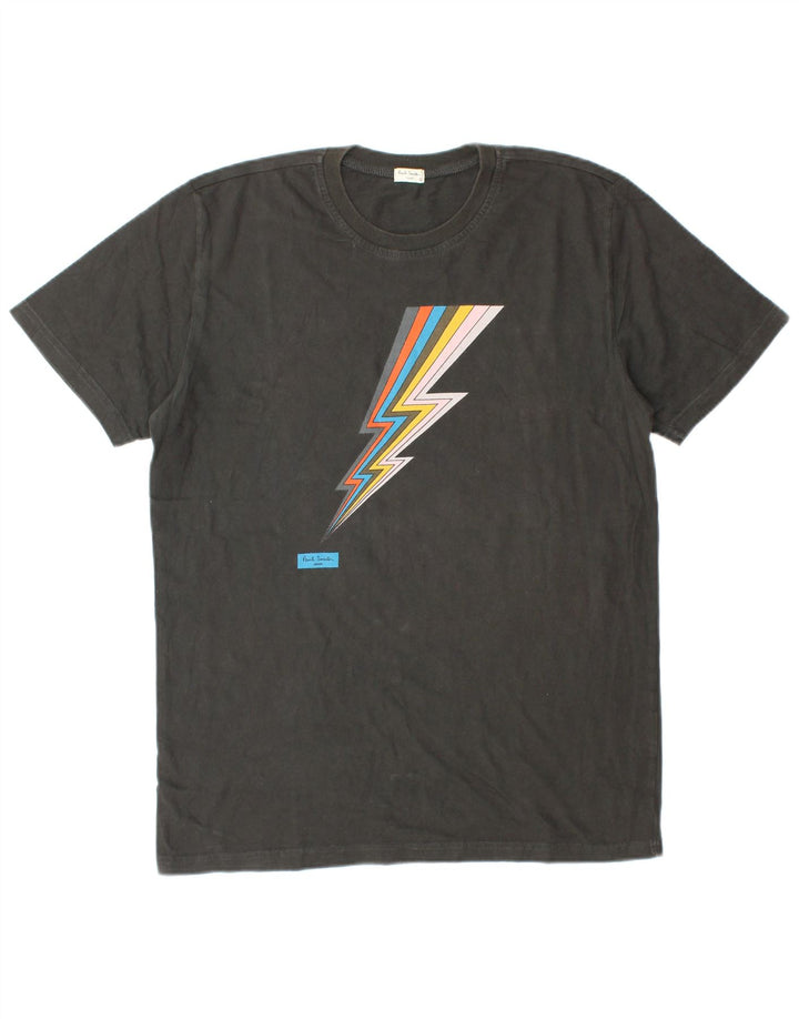 PAUL SMITH Herren-T-Shirt mit Grafik, Größe S, schwarze Baumwolle