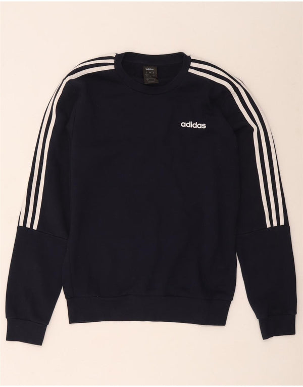 Adidas Herren Sweatshirt Pullover Small Marineblau Baumwolle