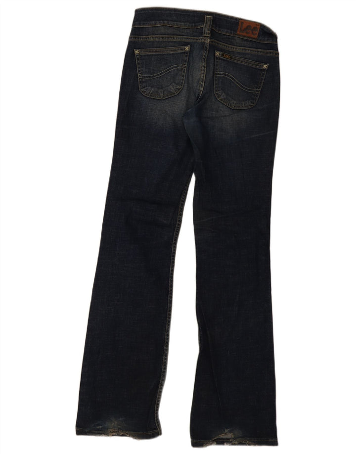 Lee Damen Leola Bootcut Jeans W28 L32 Marineblau Baumwolle