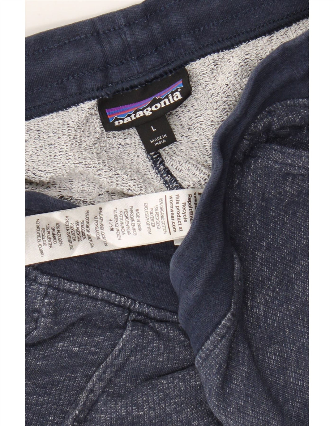 PATAGONIA Herren-Sportshorts, groß, marineblaue Baumwolle