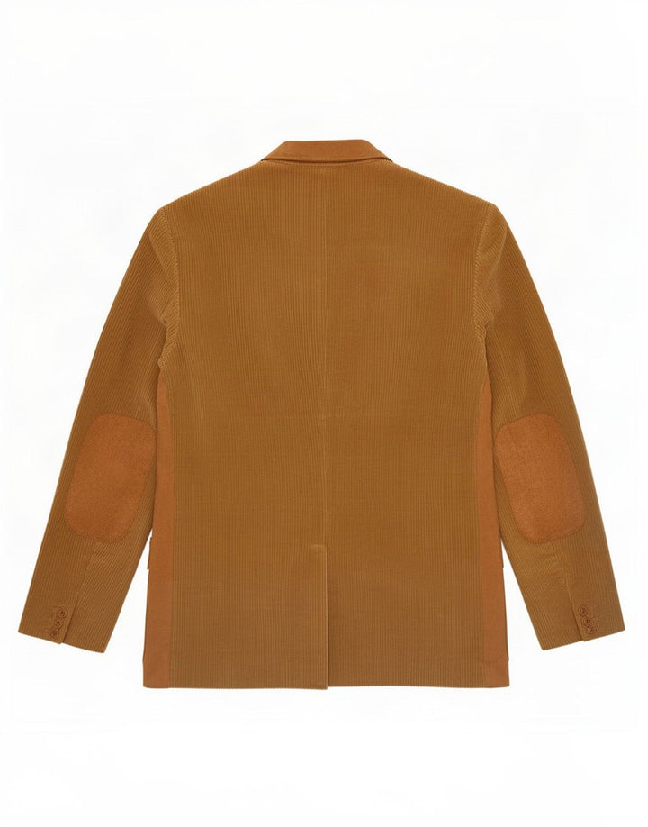 Zara Herren-Blazer aus Cord mit 3 Knöpfen, EU 50, Mittelbeige, Farbblock
