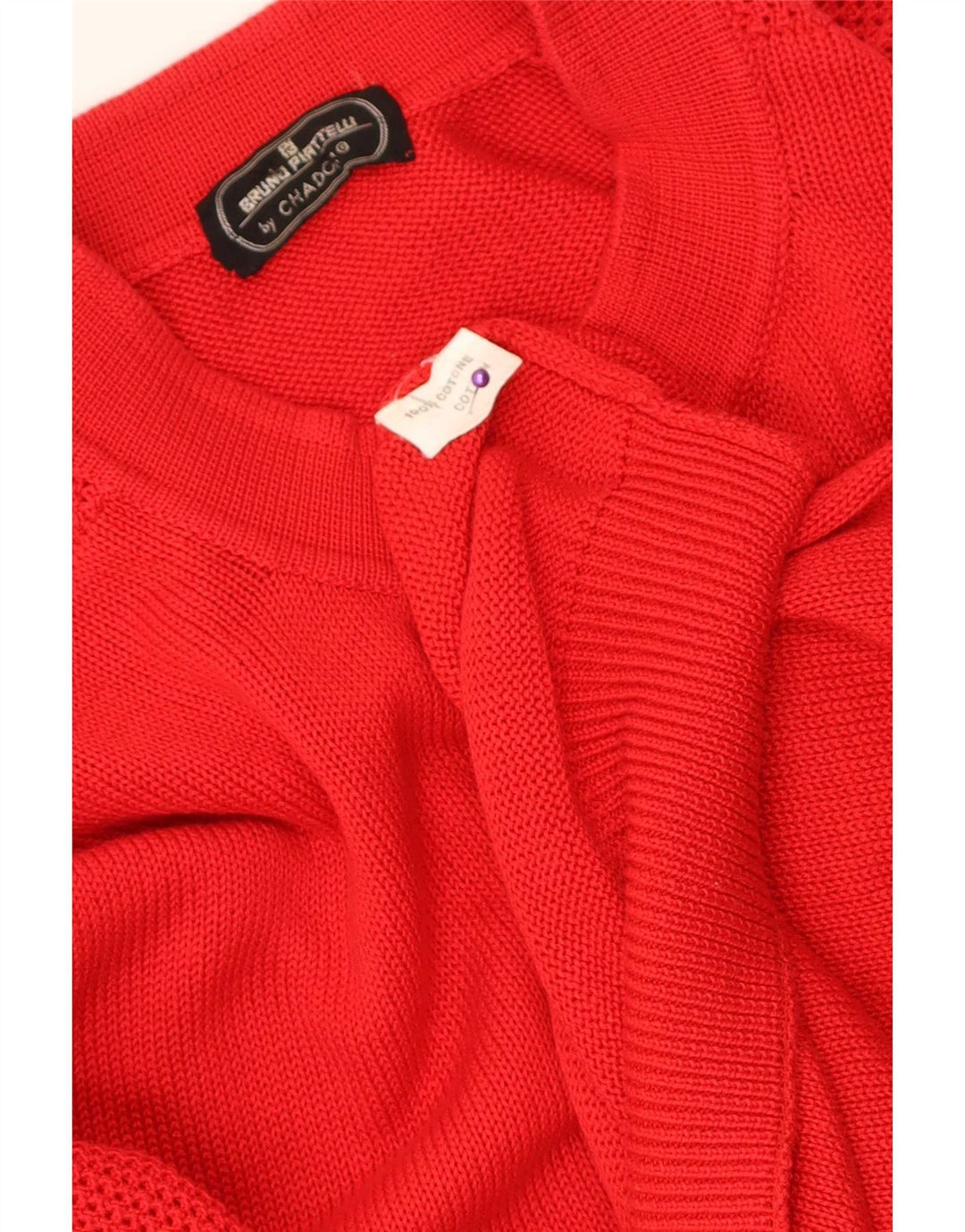 Vintage Herren Cardigan Pullover Große rote Baumwolle