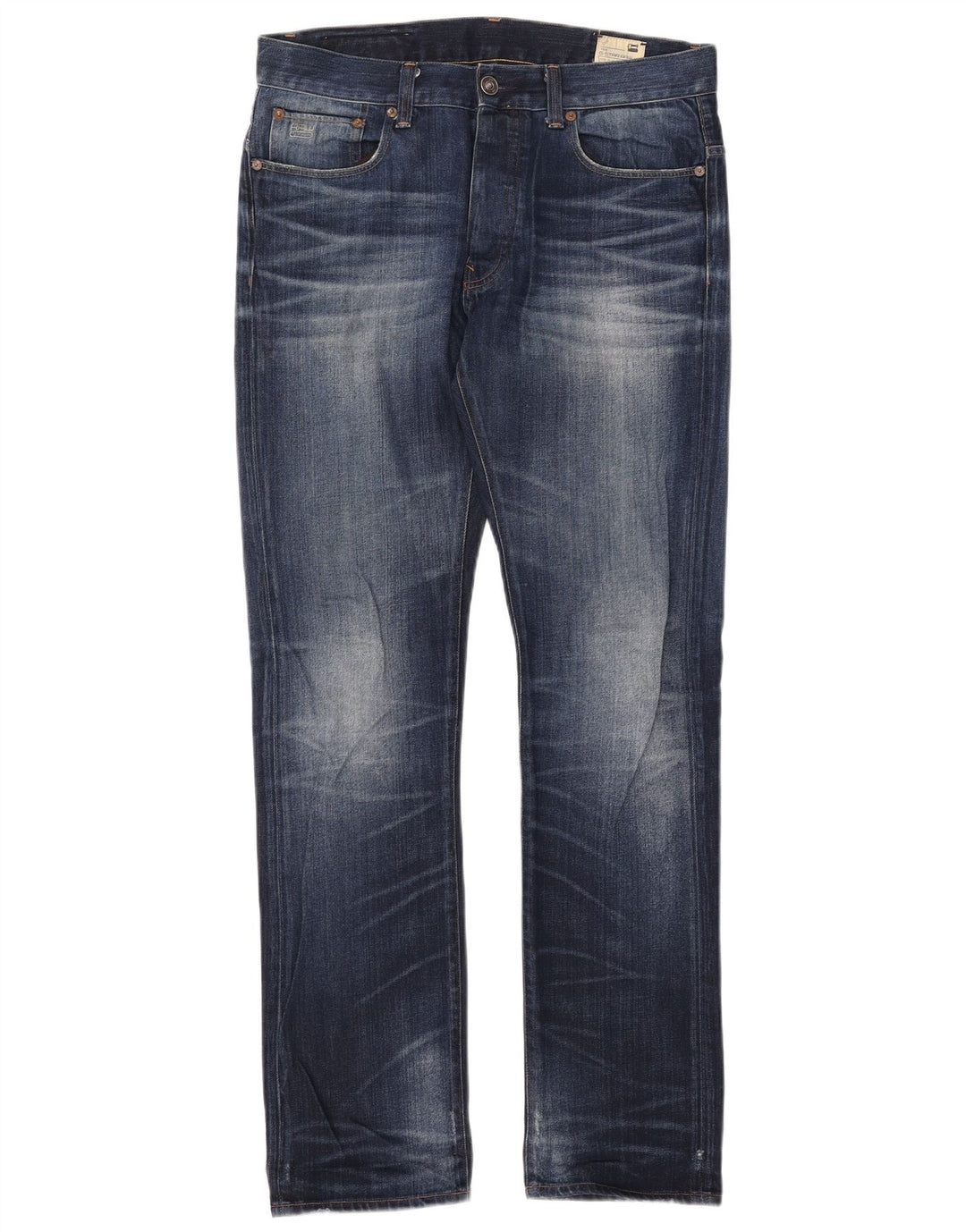 G-Star Herren Slim Jeans W34 L34 Blaue Baumwolle