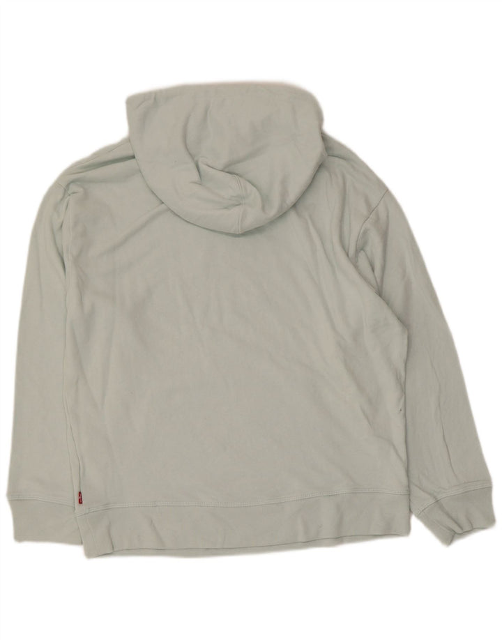 Levi's Damen-Kapuzenpullover mit Grafik, UK 14, mittelblaue Baumwolle