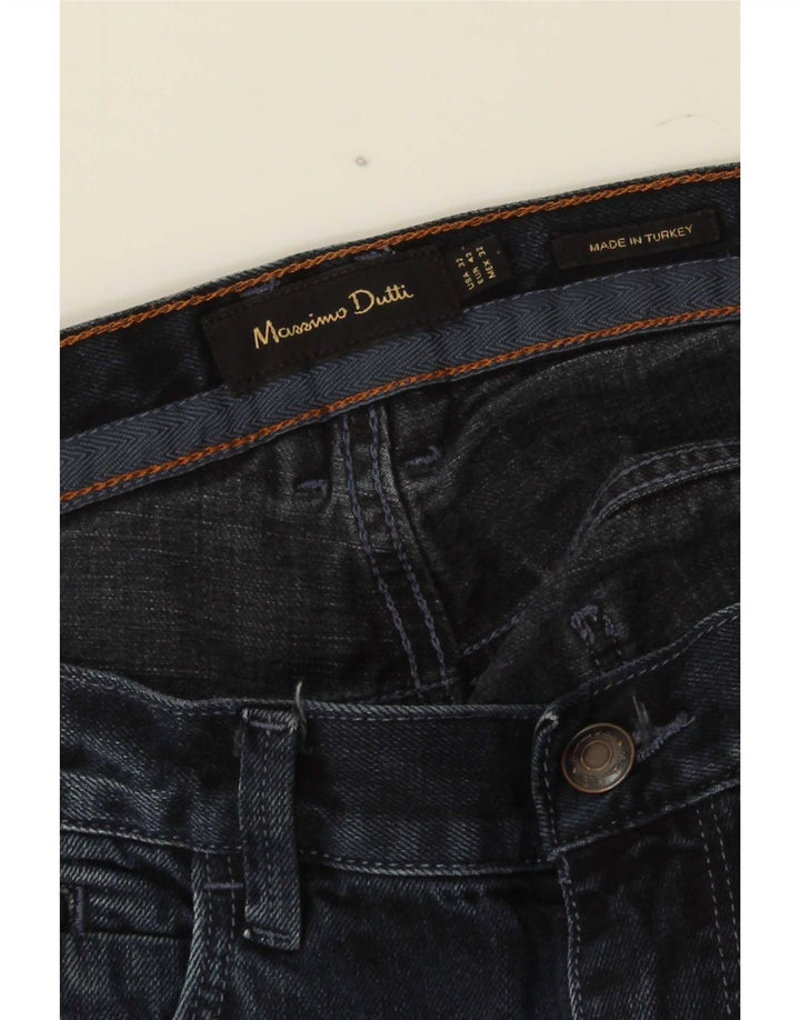 Massimo Dutti Herren Straight Jeans EU 42 Large W32 L32 Marineblau