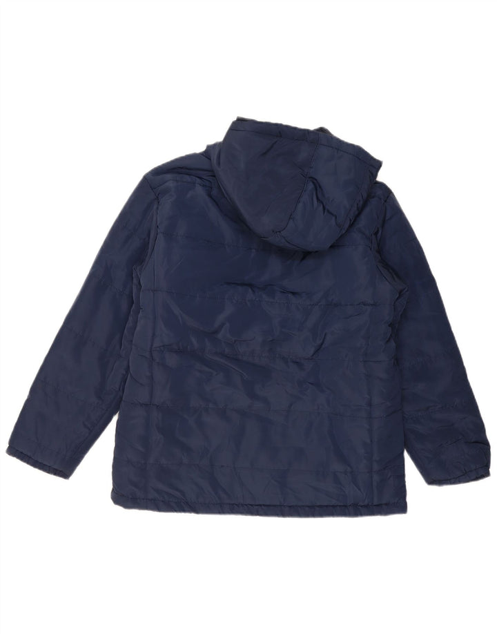 FILA Wattierte Jacke für Jungen mit Kapuze, 15–16 Jahre, marineblaues Farbblock-Polyester