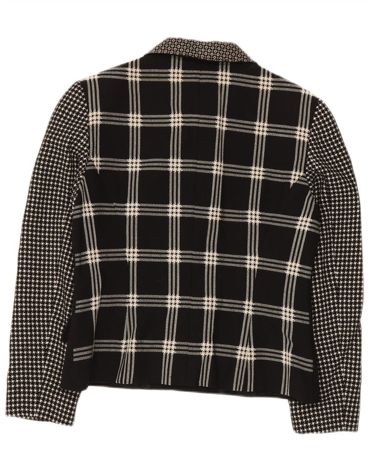 GENNY Damen-Blazerjacke mit 6 Knöpfen, UK 14, Mittelschwarz, Patchwork