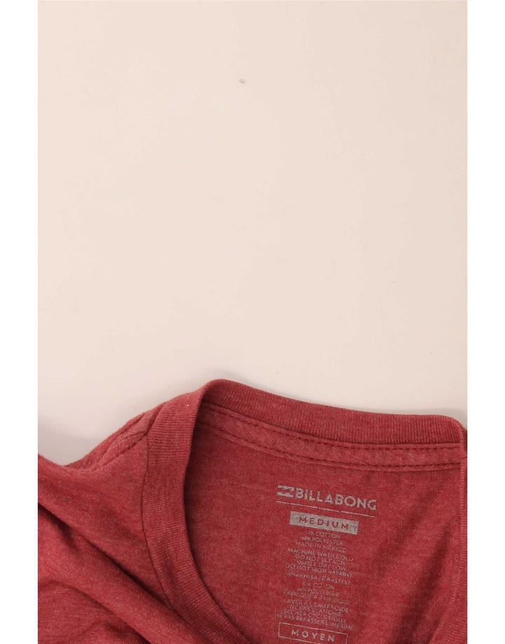 Billabong Herren Grafik-T-Shirt-Oberteil aus mittlerer burgunderroter Baumwolle