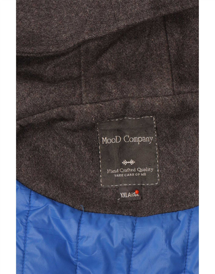 Vintage Herren Dufflecoat mit Kapuze UK 44 2XL Grau