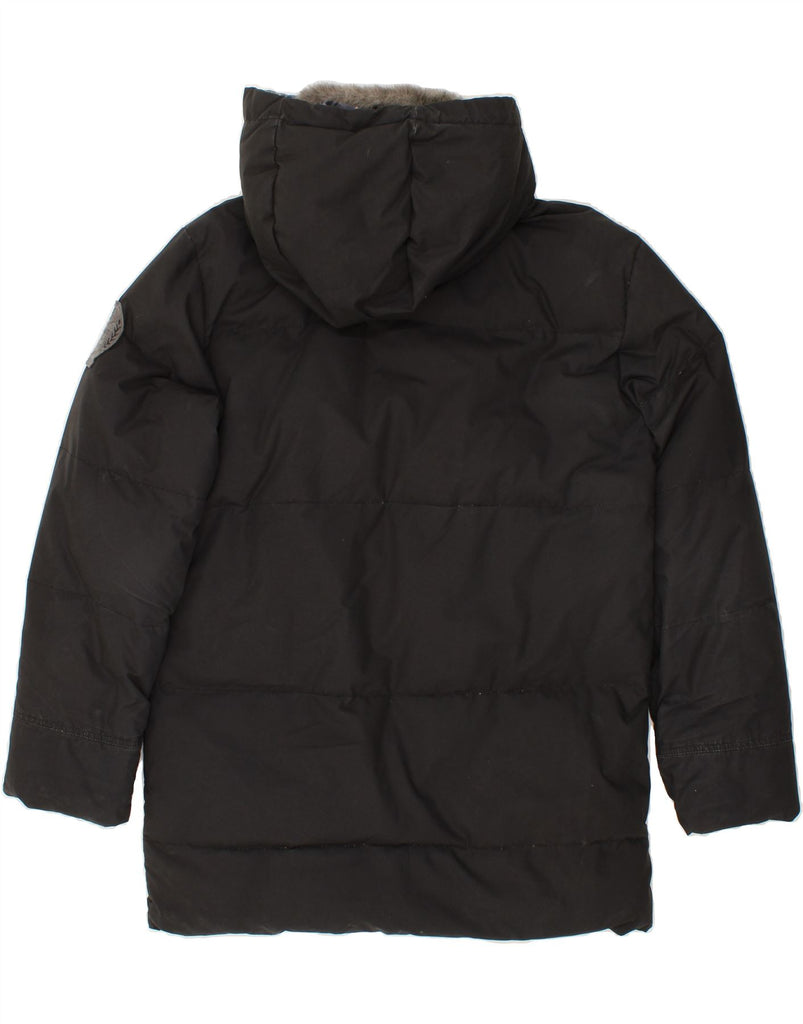 TOMMY HILFIGER Mens Hooded Padded Coat UK 42 XL Black Nylon Vintage Tommy Hilfiger and Second-Hand Tommy Hilfiger from Messina Hembry 