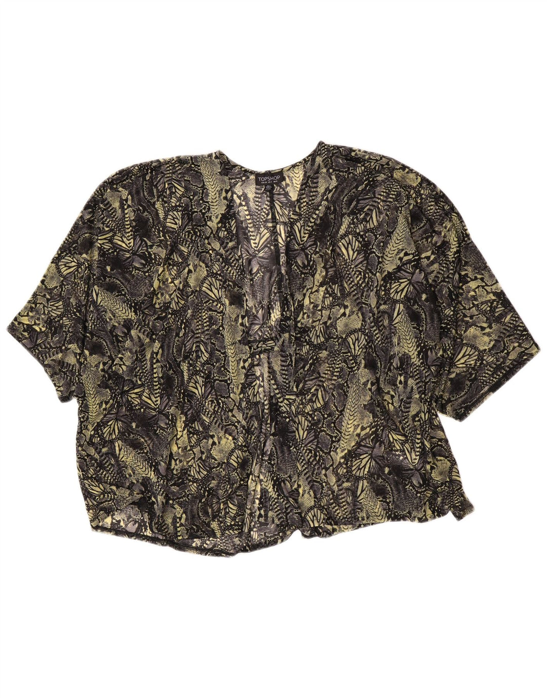Topshop Damen-Cardigan-Oberteil, durchsichtig, Gr. 36, Größe S, mehrfarbig