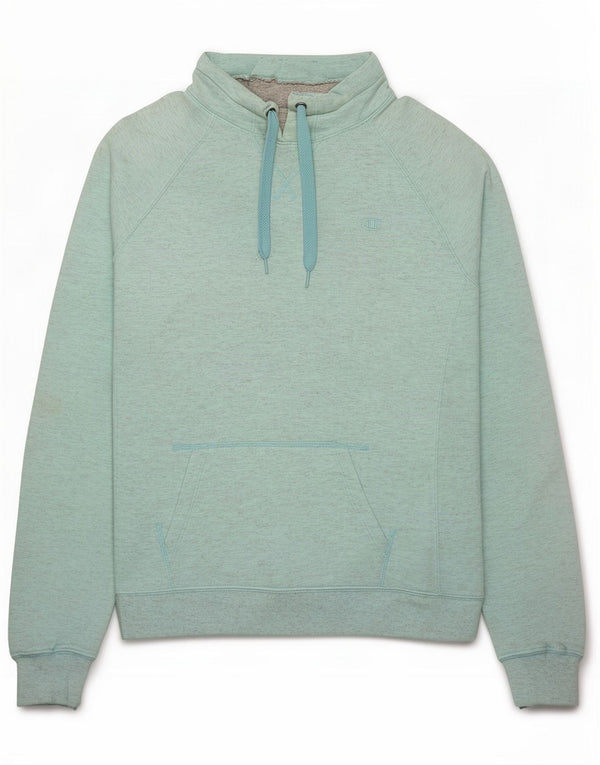 Champion Damen Sweatshirt-Pullover UK 16 Large Türkis meliert Baumwolle
