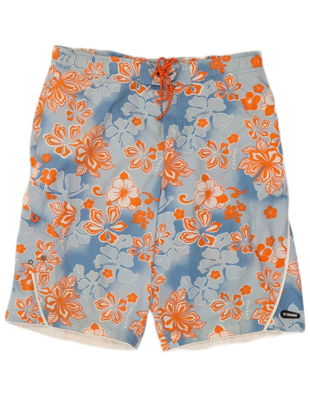 Colmar Herren-Badeshorts, EU 52, groß, blau geblümt, Polyamid