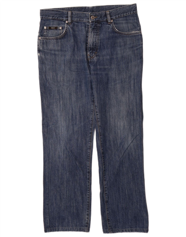 Hugo Boss Herren Straight Jeans W32 L29 Blau