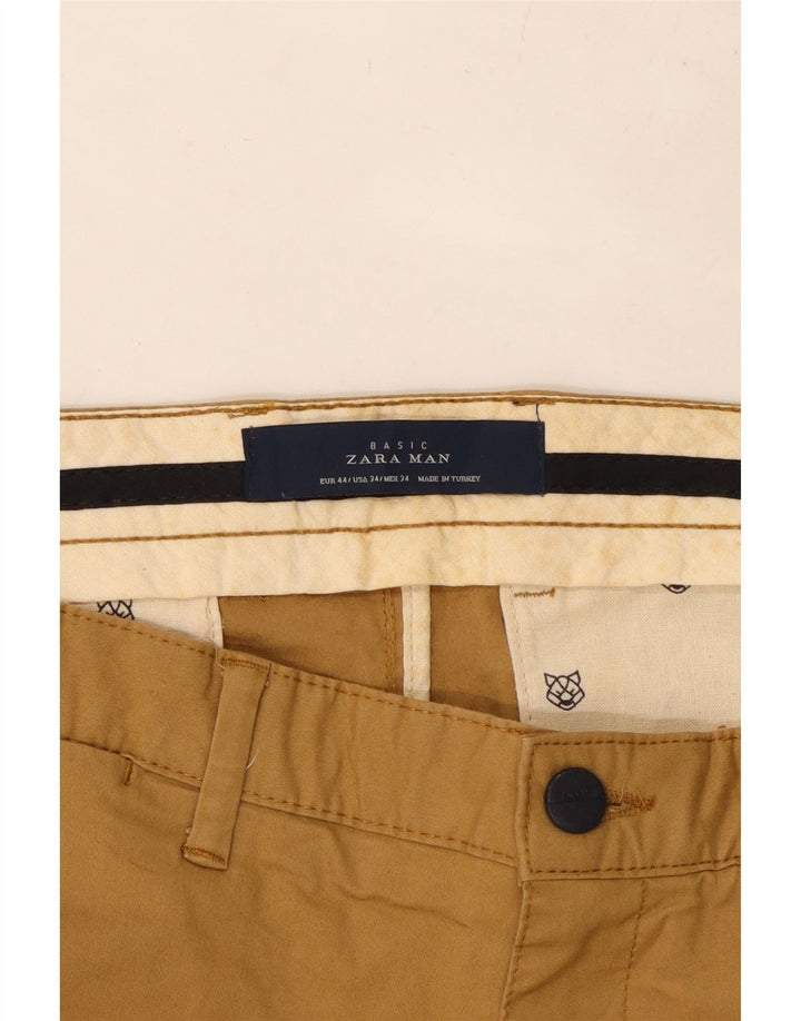 Gerade Chino-Hose für Herren von ZARA, EU 44, Größe L, W34, L32, Beige