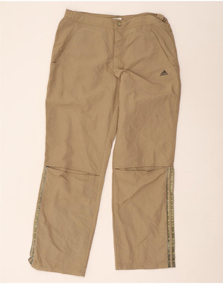 Adidas Herren Straight Chino Hose Medium W32 L29 Beige Polyamid