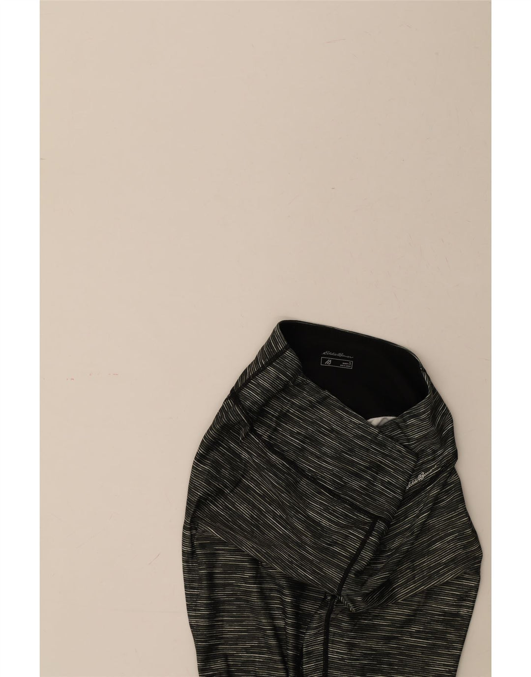EDDIE BAUER Womens Leggings UK 10 Small  Grey Pinstripe Polyester Vintage Eddie Bauer and Second-Hand Eddie Bauer from Messina Hembry 
