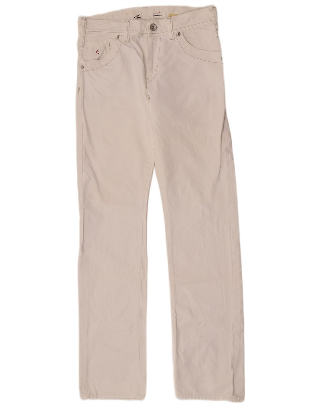 Energie Herren Emerson Straight Jeans W30 L34 Weiße Baumwolle