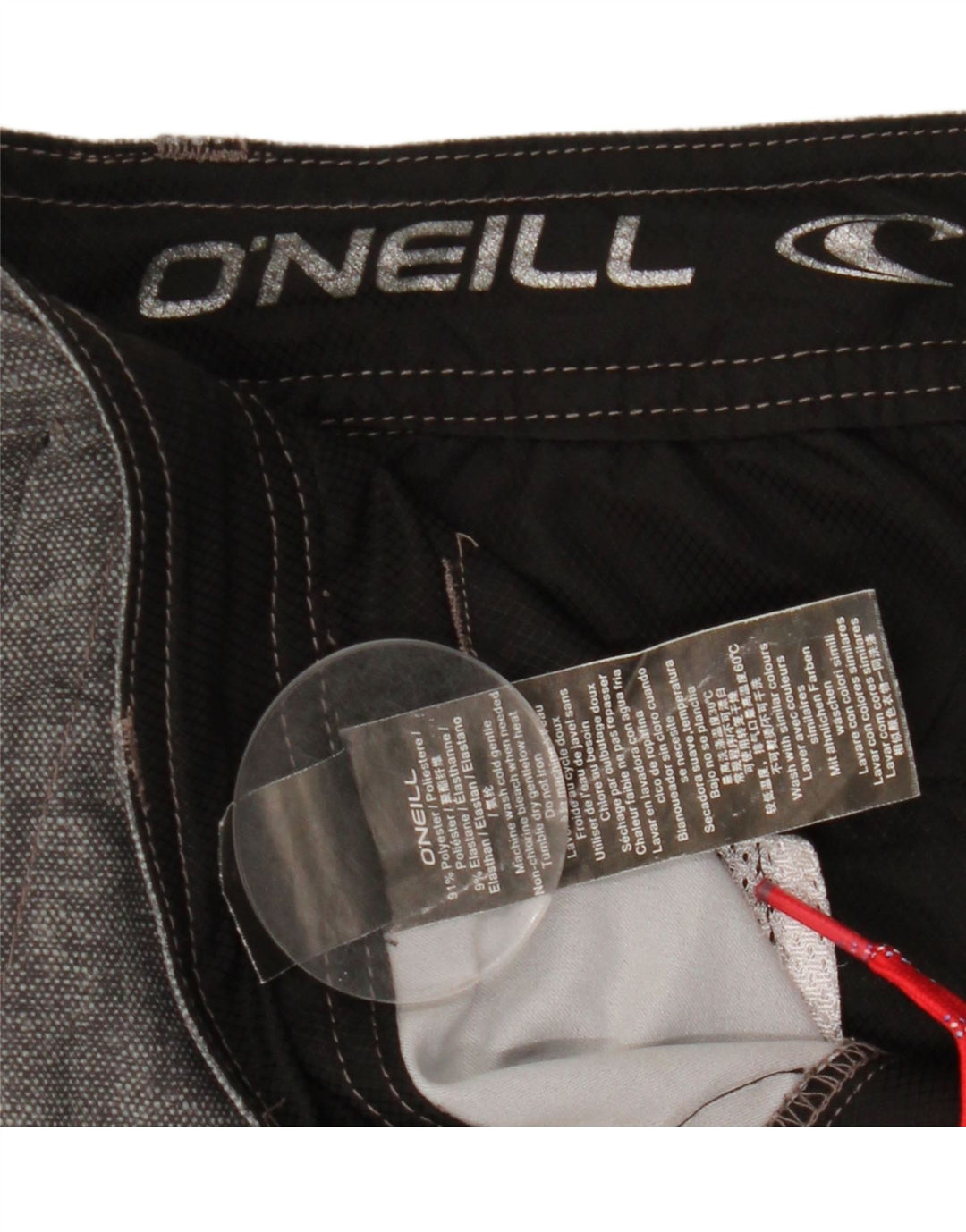 O'Neill Herren-Chinoshorts W34, großes grau geflecktes Polyester