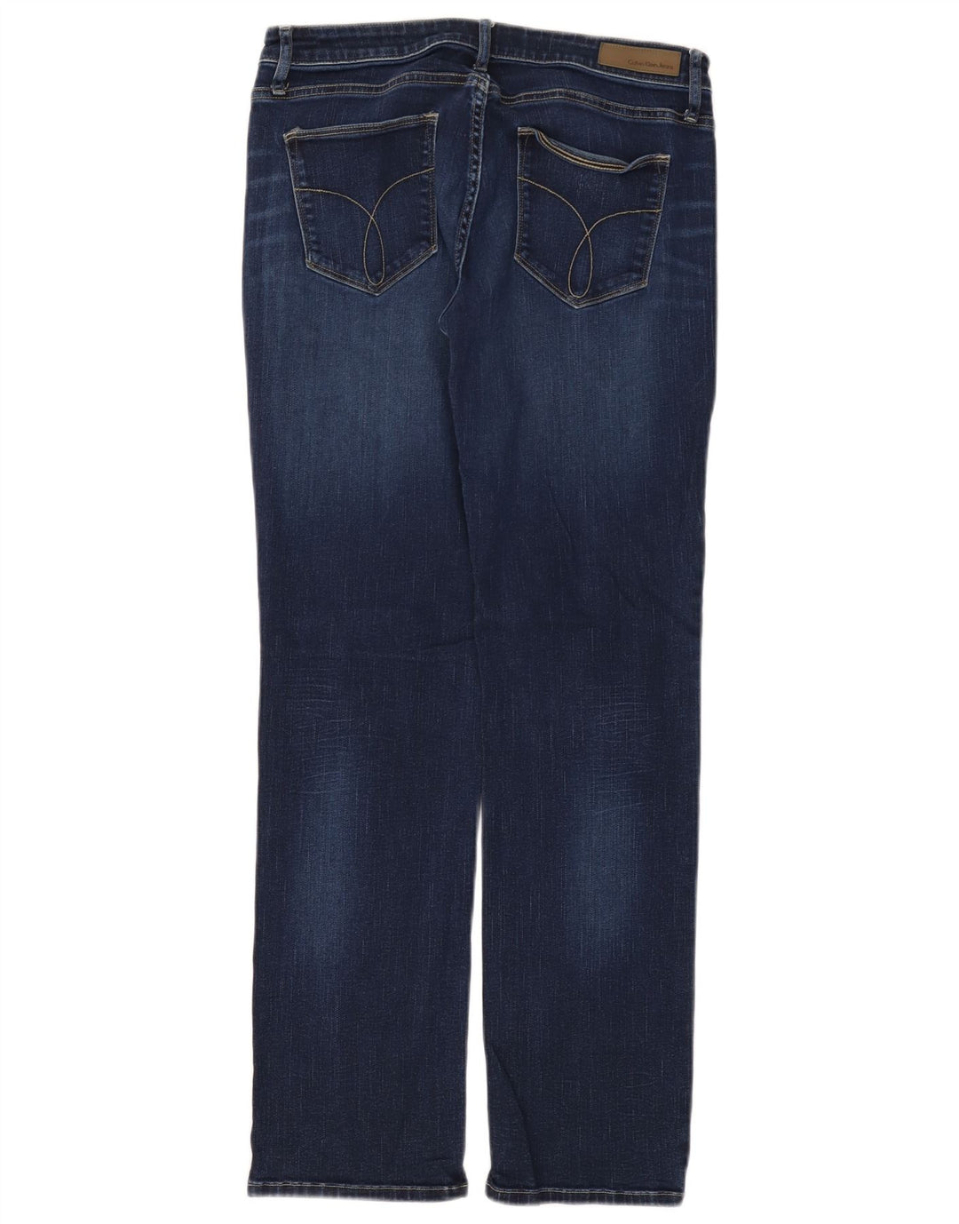 Calvin Klein Damen Straight Jeans W30 L32 Marineblau