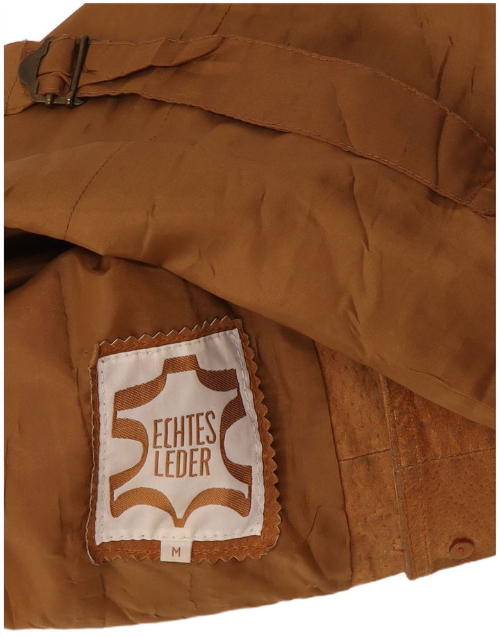 Vintage Herren Wildlederweste Mittelbeige Leder