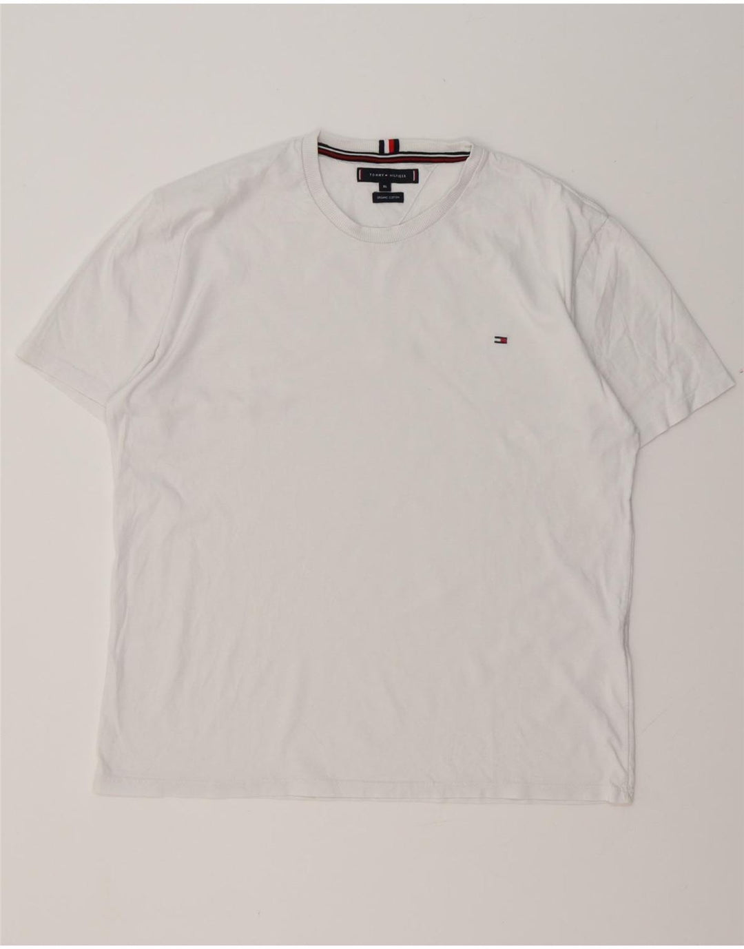 TOMMY HILFIGER Damen T-Shirt Top UK 18 XL Weiße Baumwolle