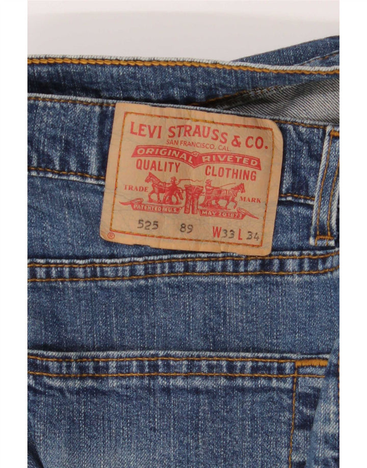 Levi's Damen 525 Bootcut Jeans W33 L34 Blaue Baumwolle
