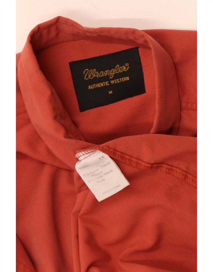 Wrangler Herren-Westernhemd aus mittelrotem Polyester