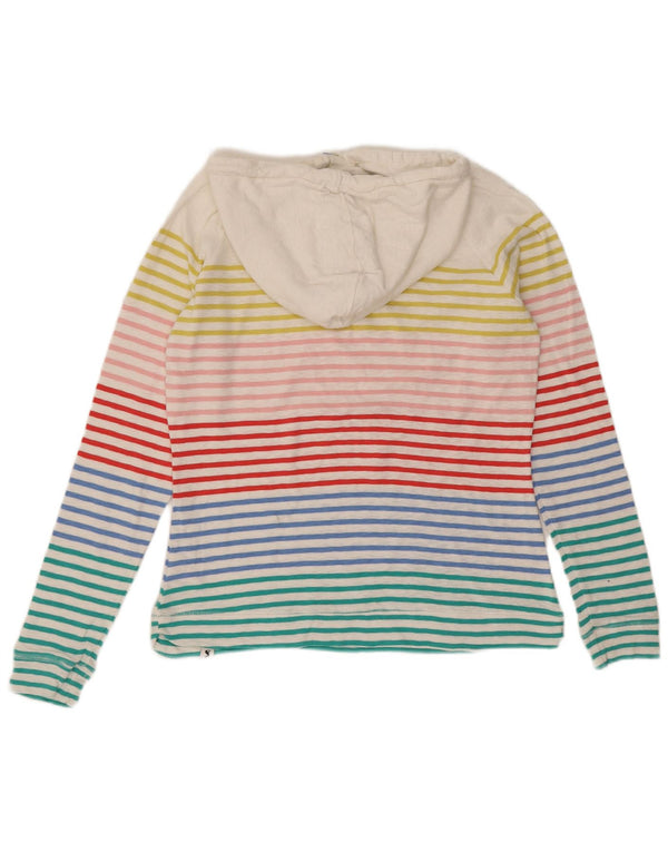 Joules Damen Kapuzenpullover UK 14 Medium Mehrfarbig gestreift Baumwolle