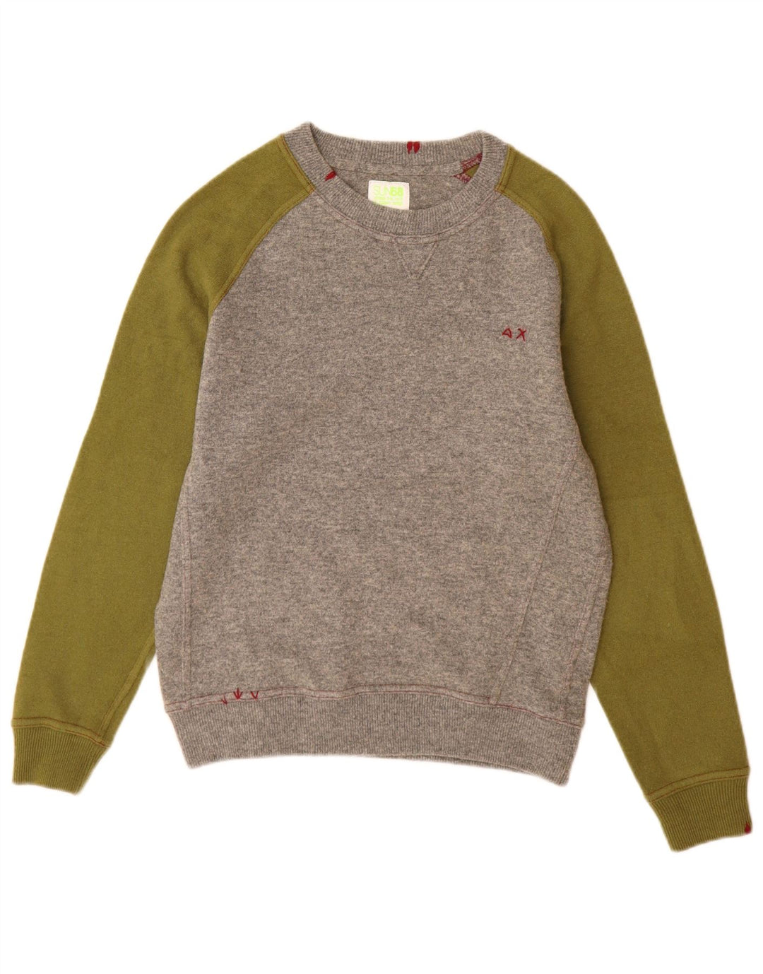 Sun68 Damen-Pullover mit U-Boot-Ausschnitt, UK 14, Mittelgrau, Farbblock