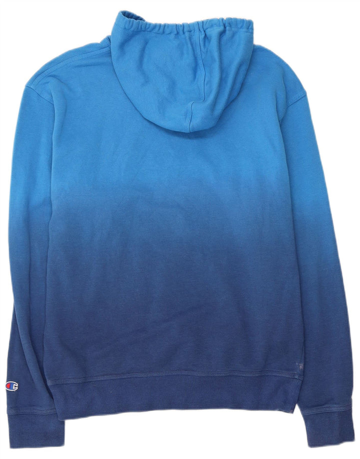 CHAMPION Herren-Kapuzenpullover aus mittelblauer Colourblock-Baumwolle