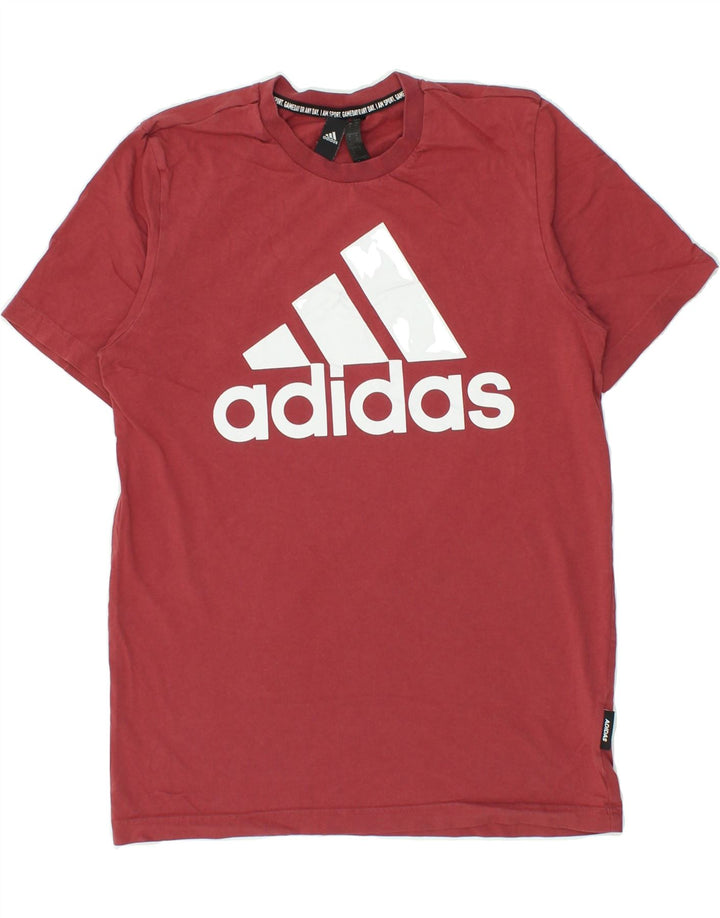 ADIDAS Mens Graphic T-Shirt Top Small Red Cotton | Vintage Adidas | Thrift | Second-Hand Adidas | Used Clothing | Messina Hembry 