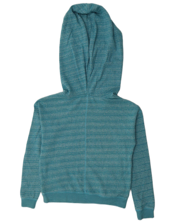 Übergroßer Damen-Kapuzenpullover von Roxy, Gr. 6, XS, blau gestreift, Baumwolle