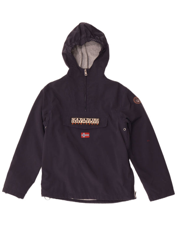 Napapijri Jungen-Anorakjacke mit grafischer Kapuze, 13–14 Jahre, Marineblau