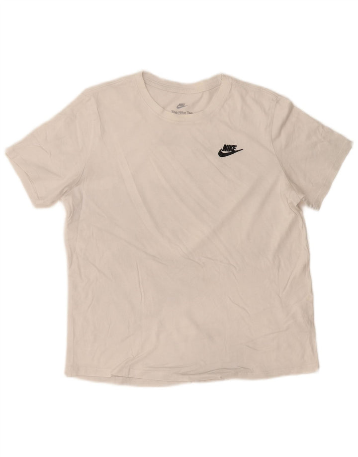 Nike Herren T-Shirt Top aus mittelweißer Baumwolle