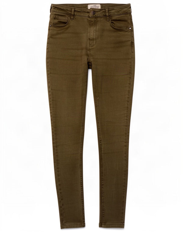 Fat Face Damen Skinny Jeans UK 8 Small W28 L27 Khaki Baumwolle