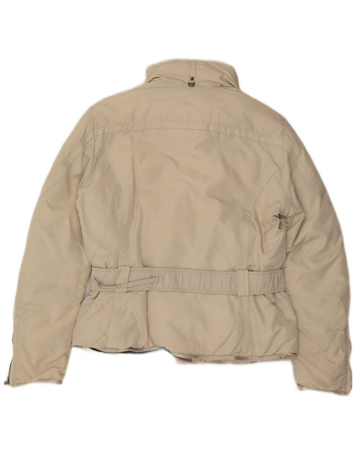 PEUTEREY Damen Wattierte Jacke IT 46 Large Off White Polyamid