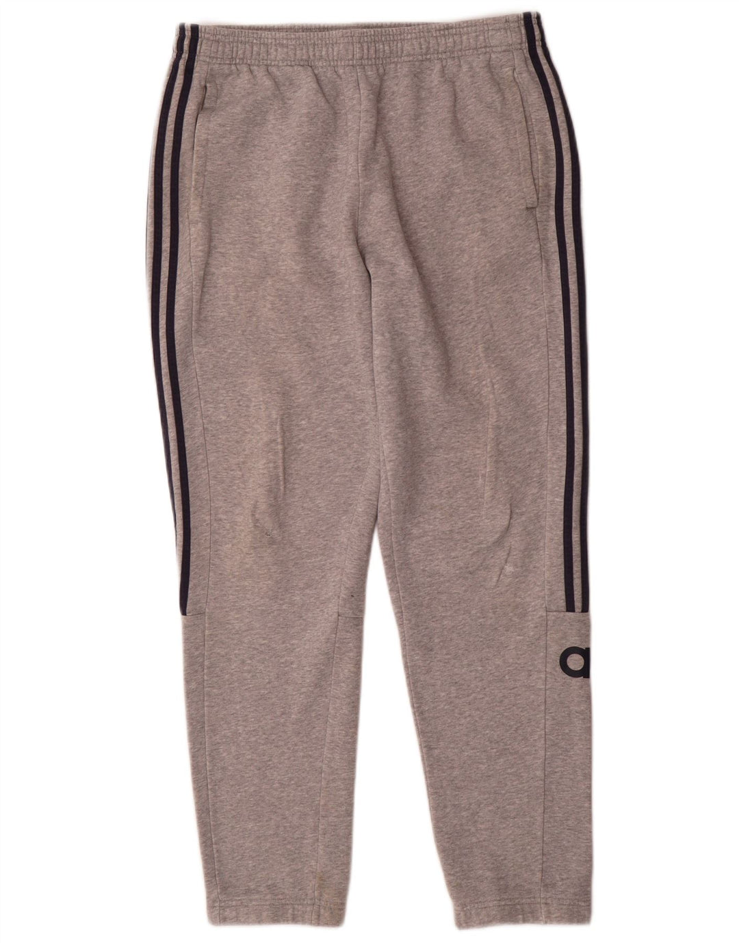 Adidas Herren-Trainingshose mit Grafik, groß, aus grauer Baumwolle