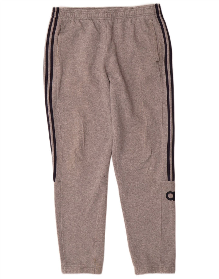 Adidas Herren-Trainingshose mit Grafik, groß, aus grauer Baumwolle