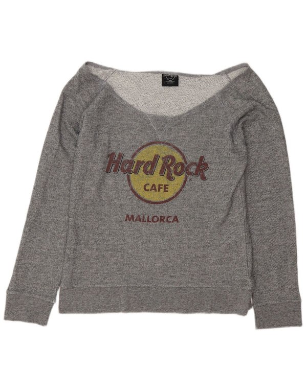 Schulterfreier Sweatshirt-Pullover für Damen von Hard Rock Cafe, Gr. 40, Grau