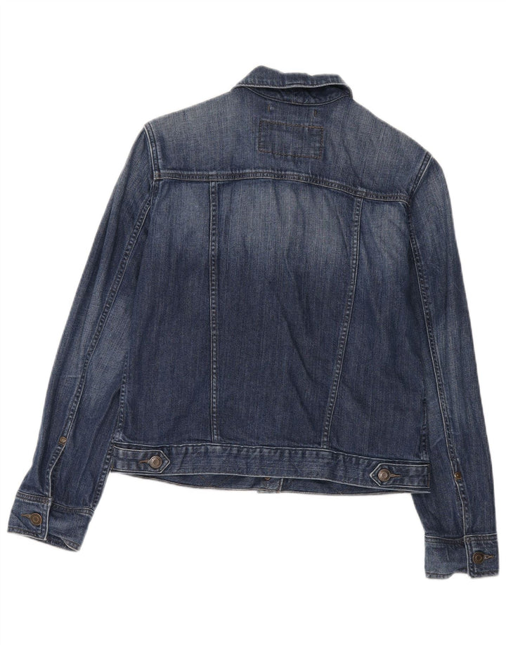 Eddie Bauer Damen Jeansjacke UK 14 Mittelblaue Baumwolle