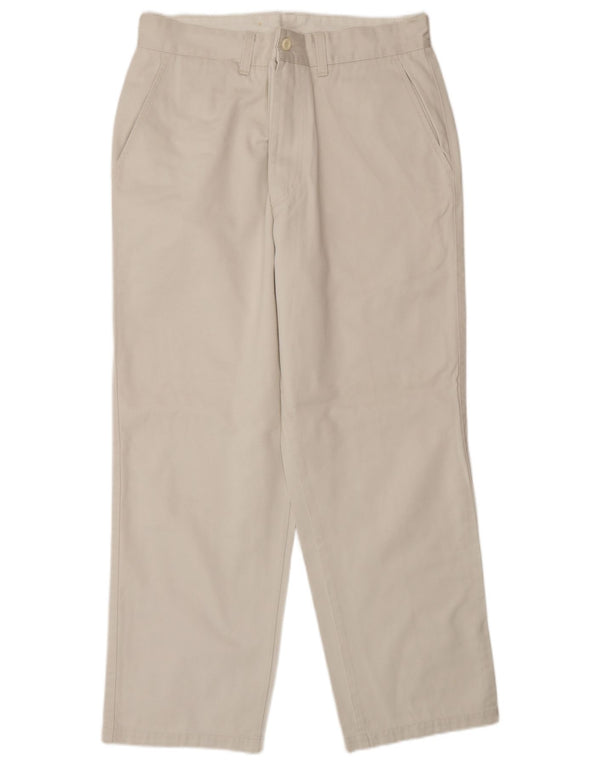 Benetton Herren gerade Chinohose IT 48 Medium W30 L27 Off White Baumwolle