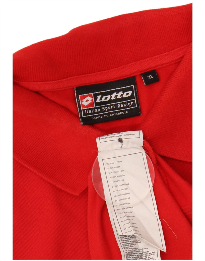 Lotto Herren-Poloshirt XL, rote Baumwolle