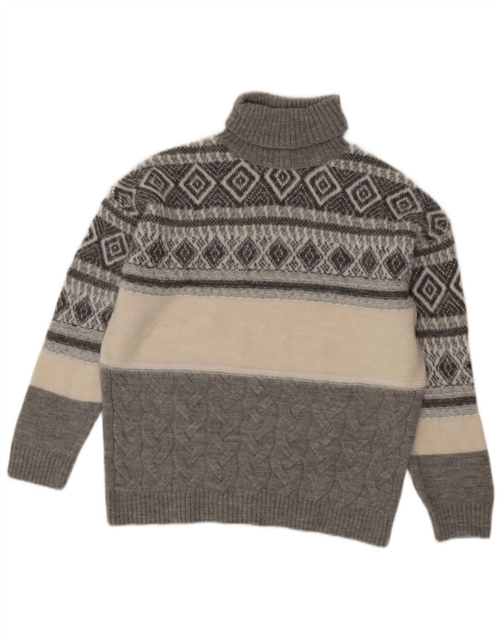 Marks & Spencer Damen-Pullover mit Rollkragen, Gr. 14, Mittelgrau