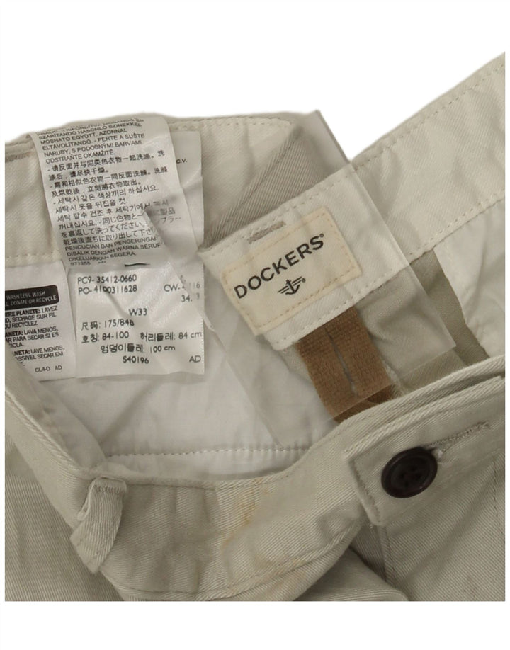 DOCKERS Herren Cargoshorts W33 Mittelbeige Baumwolle