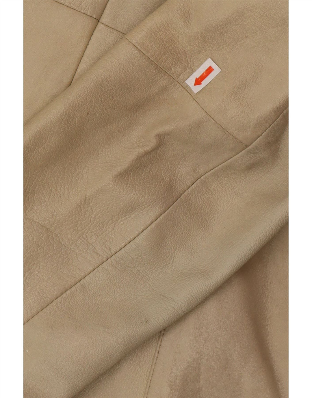 OLLY & CO Damen Ledermantel UK 10 Small Beige Leder