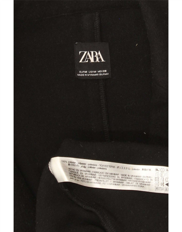 Zara Womens Loose Fit Open Overcoat UK 14 Mittelschwarzes Polyester