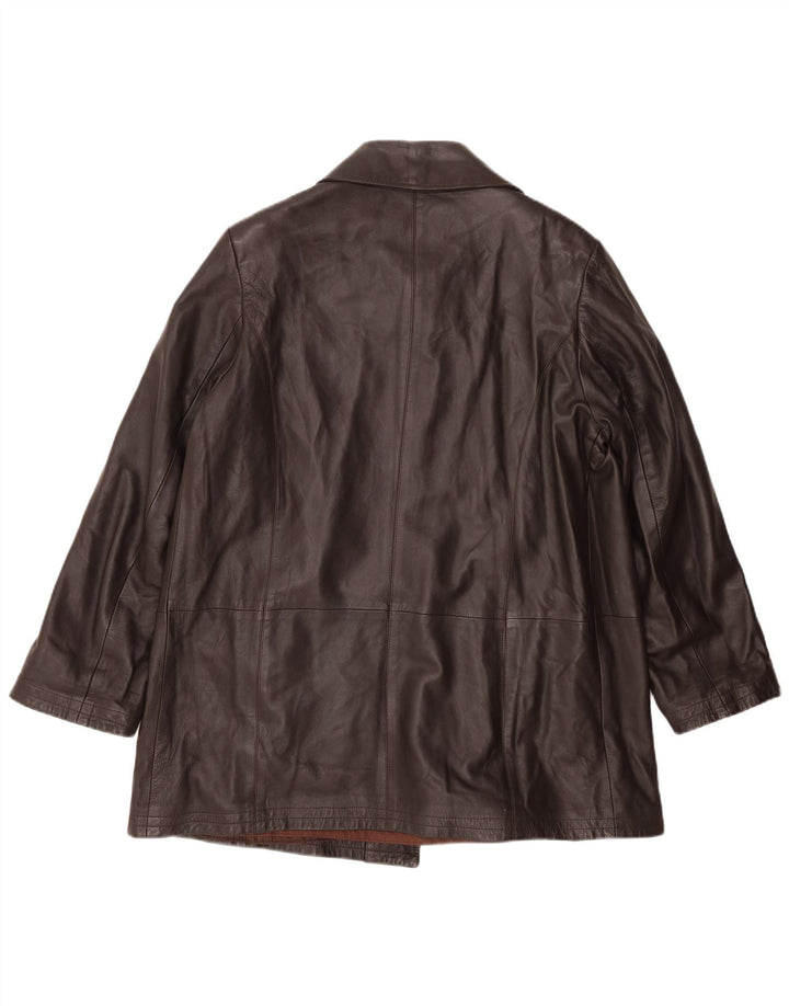 MICHELANGELO Damen Ledermantel IT 46 Großes braunes Leder